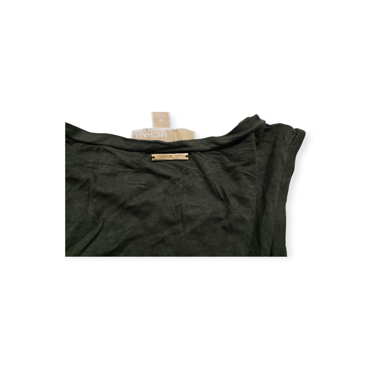 Blusa Michael Kors Mediana M Verde Sin Mangas Con Flores