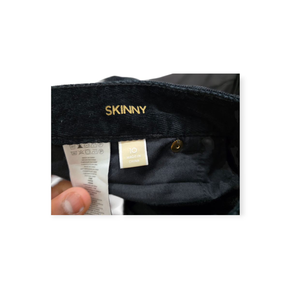 Pantalon Michael Kors De Pana Azul Marino Skinny Talla 10