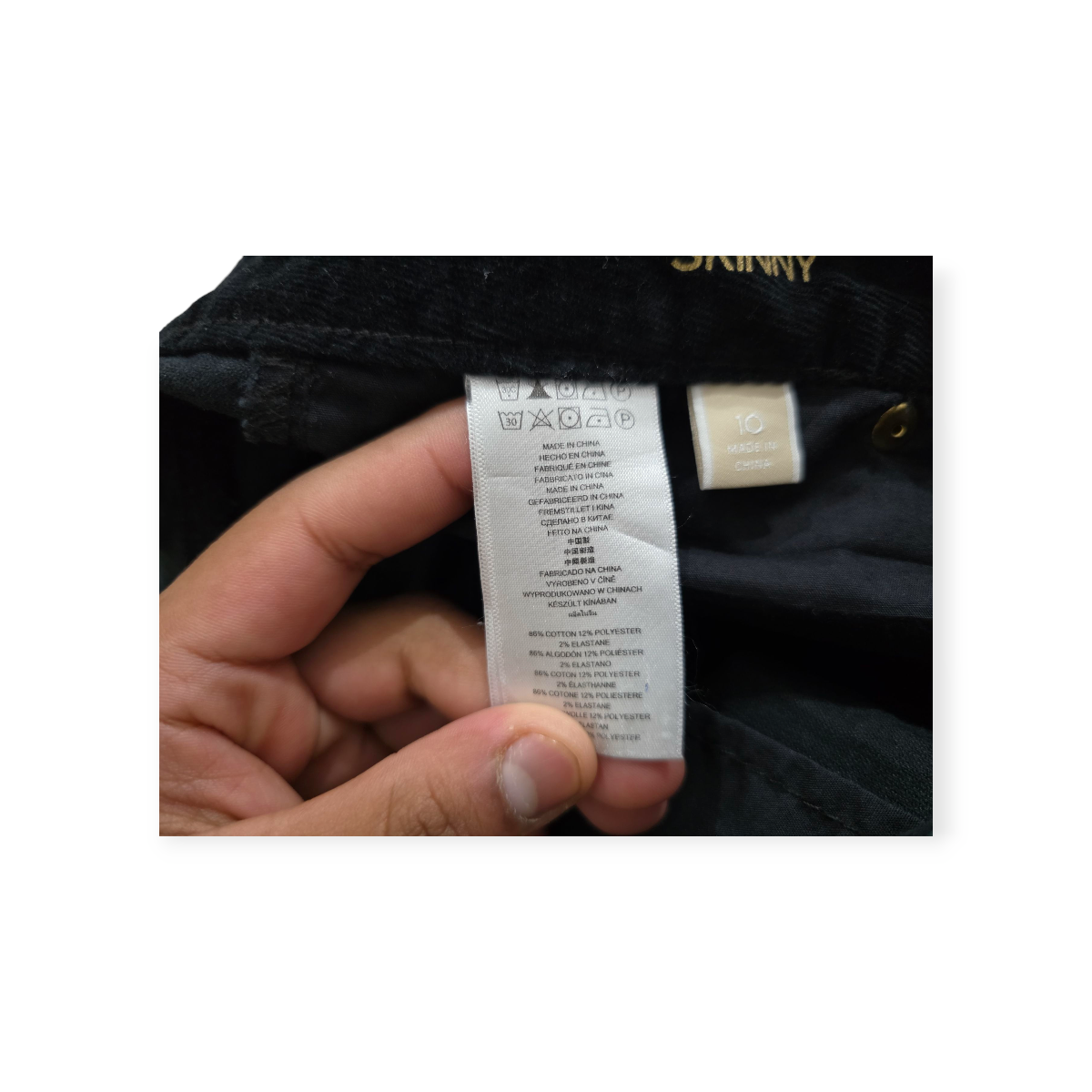 Pantalon Michael Kors De Pana Azul Marino Skinny Talla 10