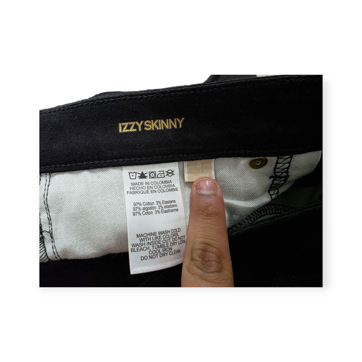 Pantalon Michael Kors Izzy Skiny Color Negro Talla 8