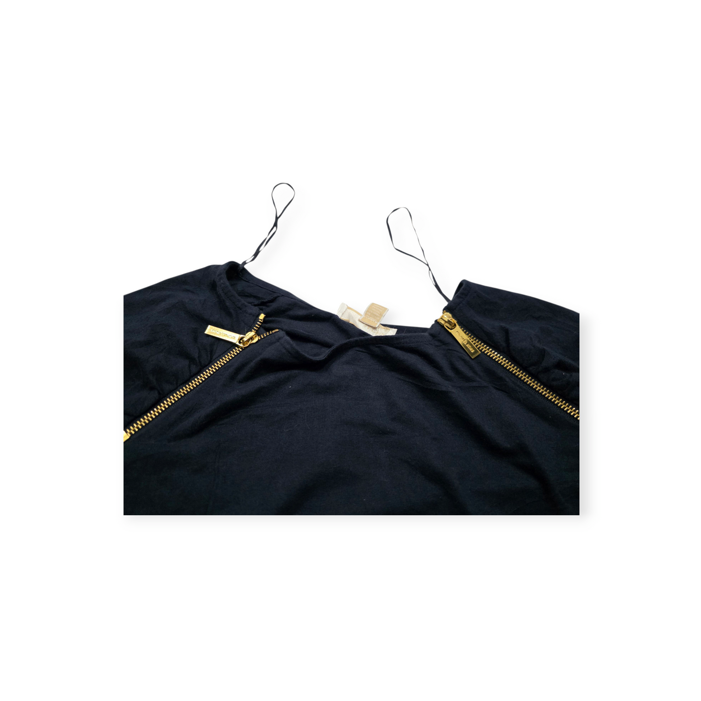 Blusa Michael Kors Mediana M Azul Marino Cierres Manga Larga