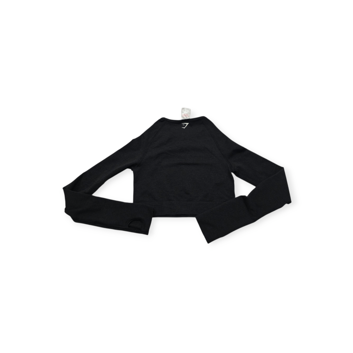 Playera Crop Top Gymshark Xchica Xs Gris Oscuro Manga Larga