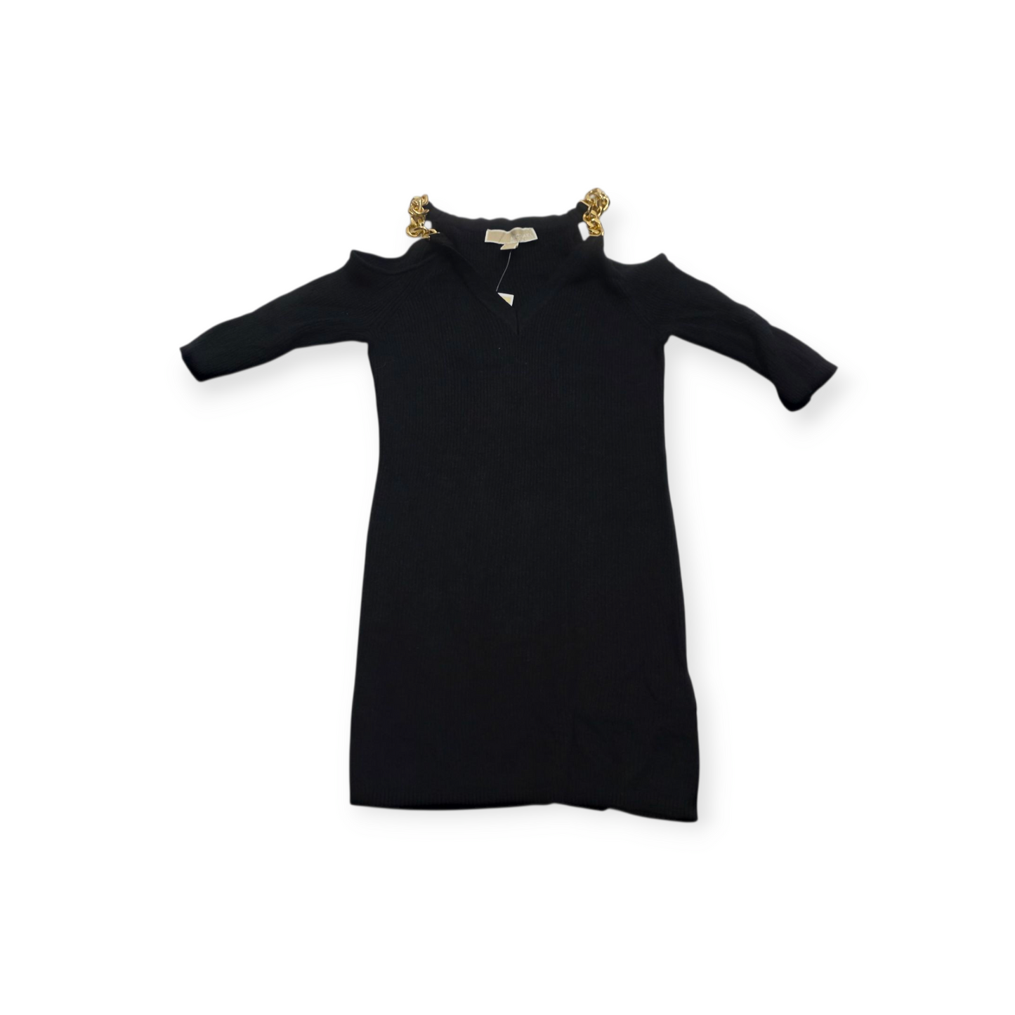 Vestido Michael Kors Chico S Negro Con Cadena Dorada