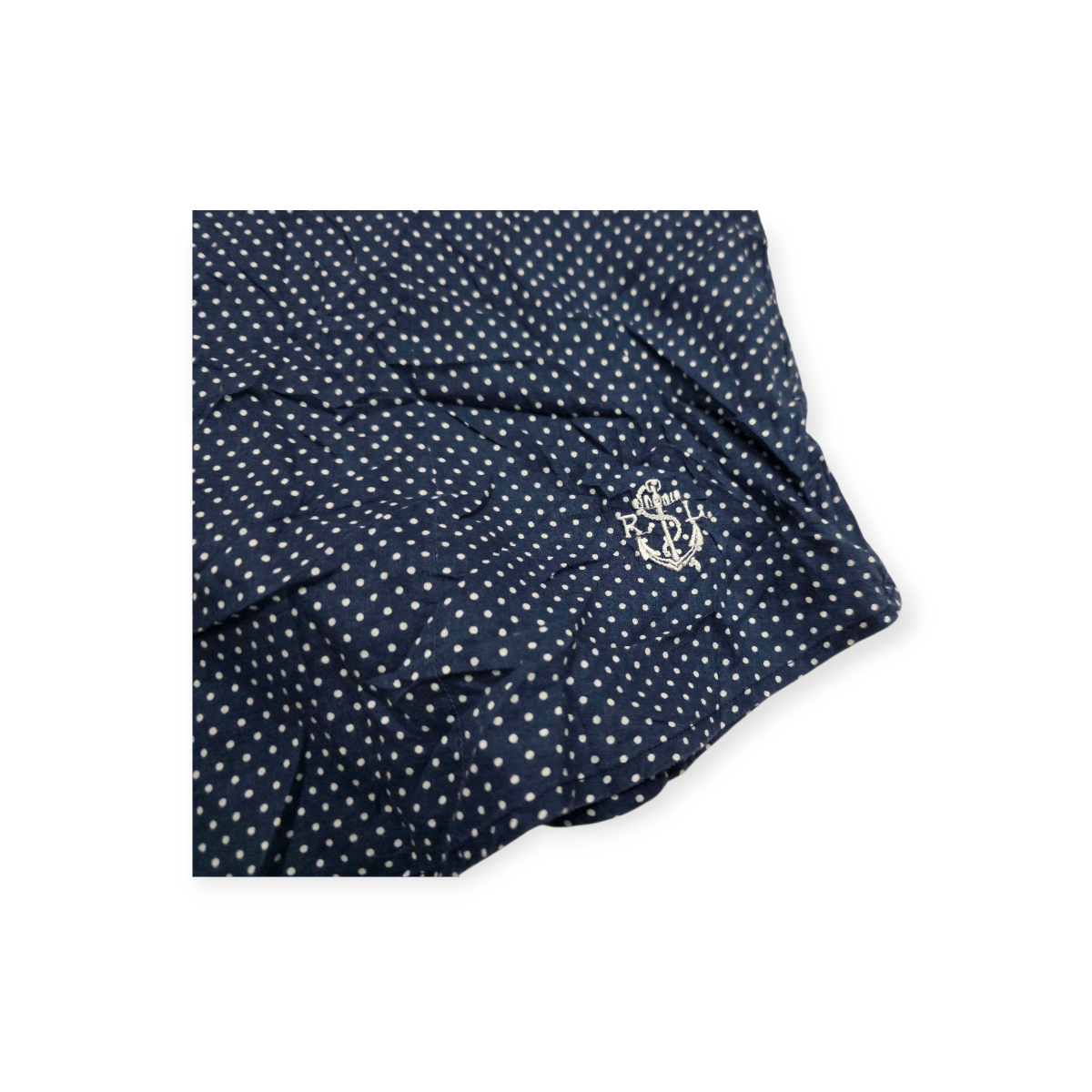 Camisa Polo Jeans Company Grande L Azul Lunares Manga Corta