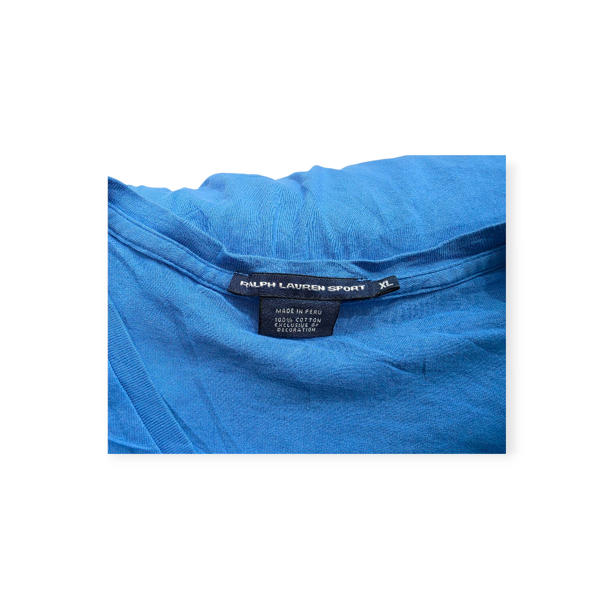Playera Ralph Lauren Sport Xgrande Xl Azul Con Pony Naranja