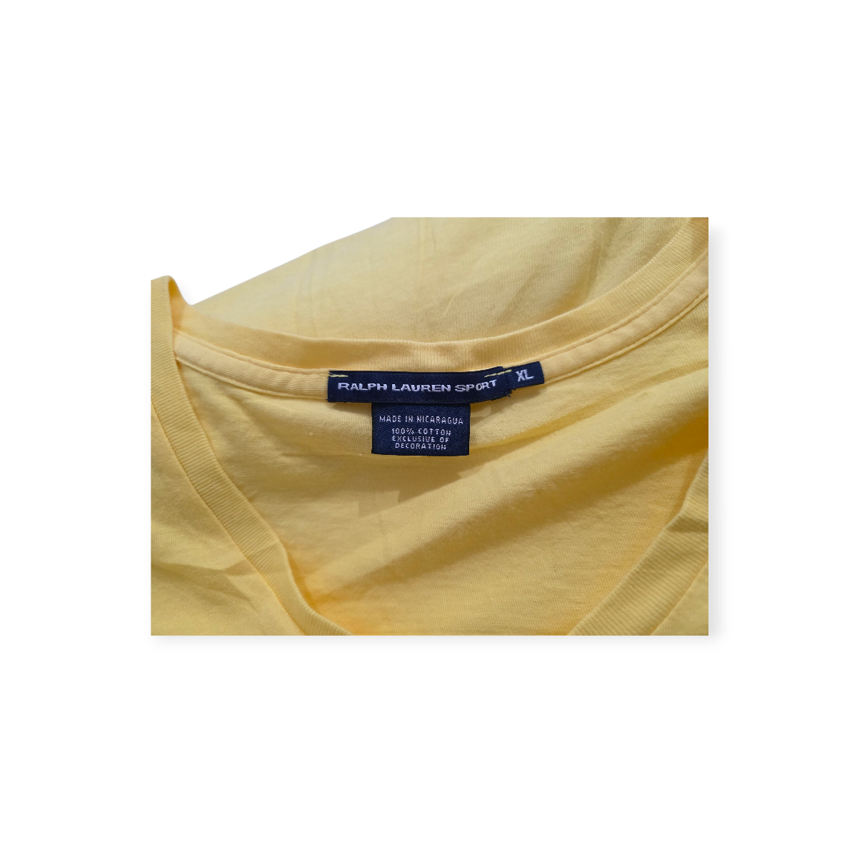 Playera Ralph Lauren Sport Xgrande Amarillo Pony Azul Claro