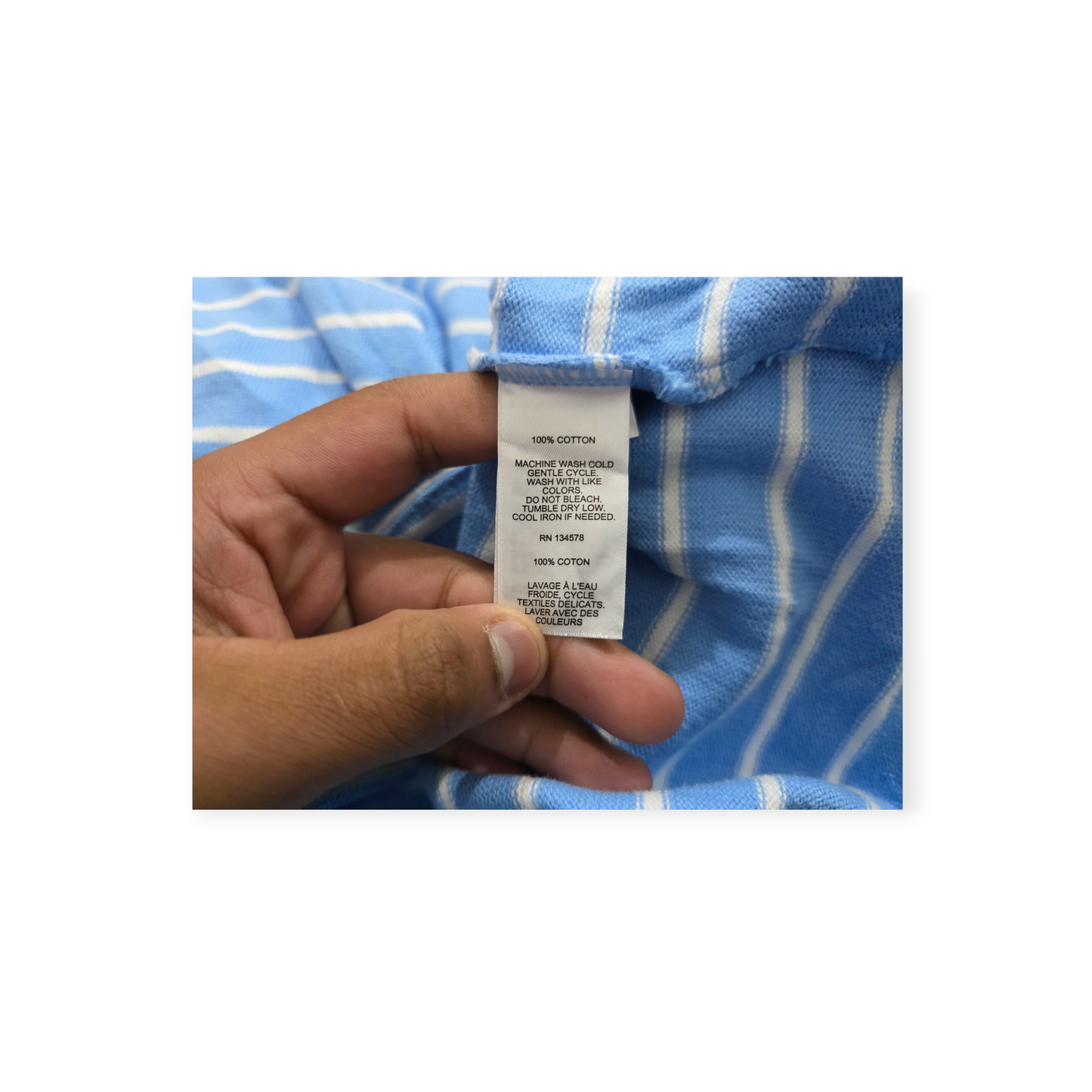 Sudadera Vineyard Vines Mediana M Azul Rayada Blanca