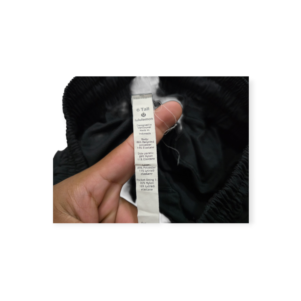 Short Lululemon Talla 6 Tall Color Negro