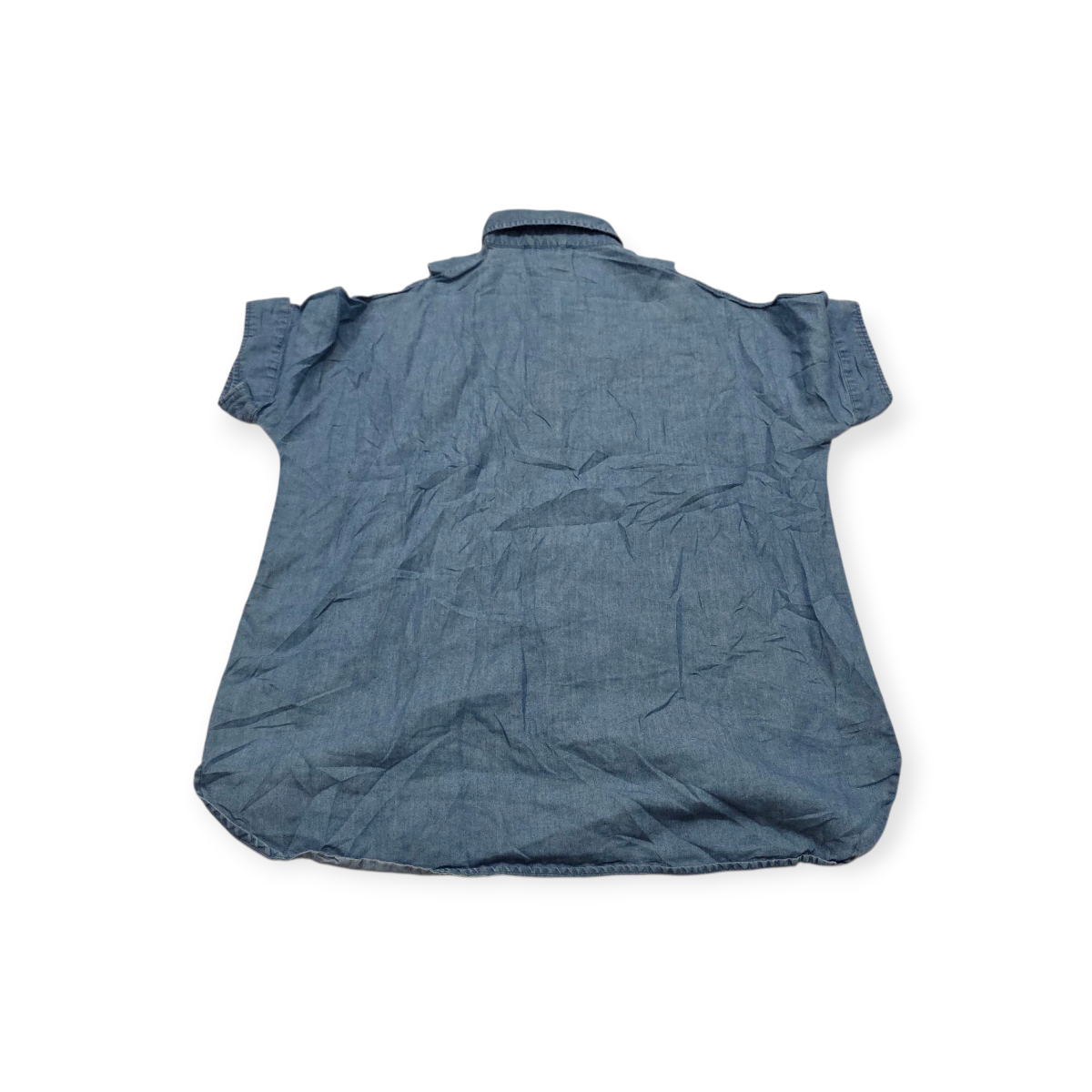 Camisa Michael Kors Hombros Descubiertos Azul Acero M/corta