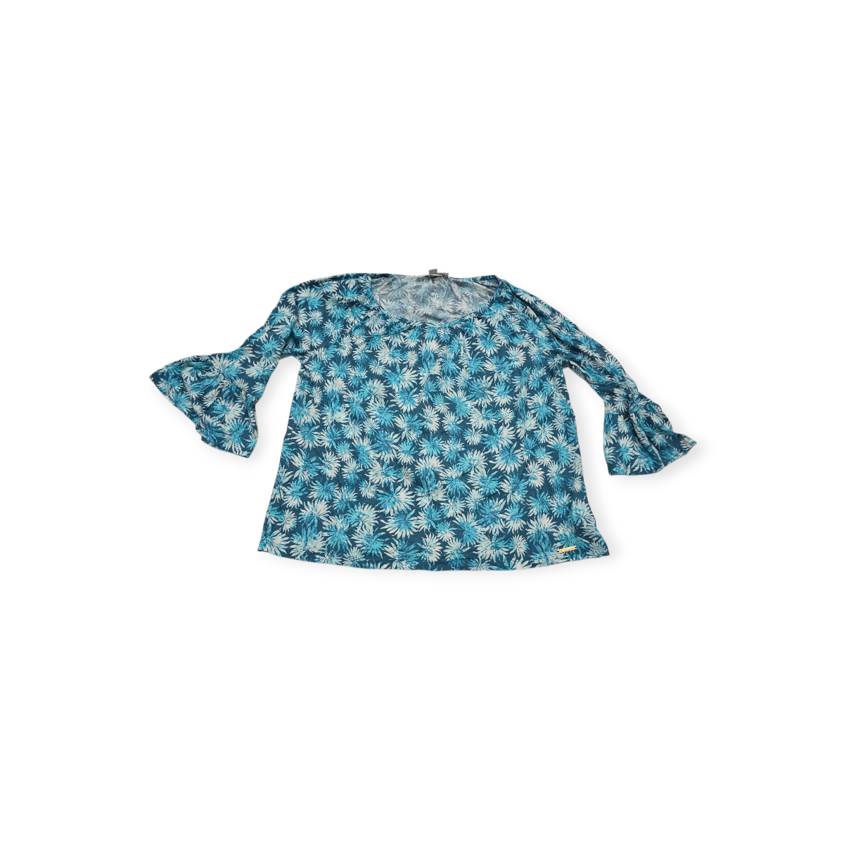 Blusa Michael Kors Mediana M Azul Con Flores