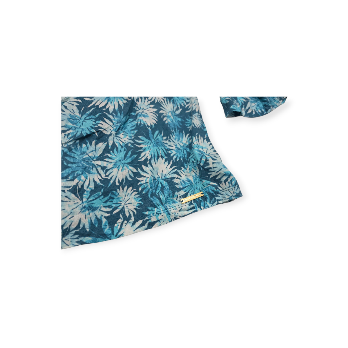 Blusa Michael Kors Mediana M Azul Con Flores