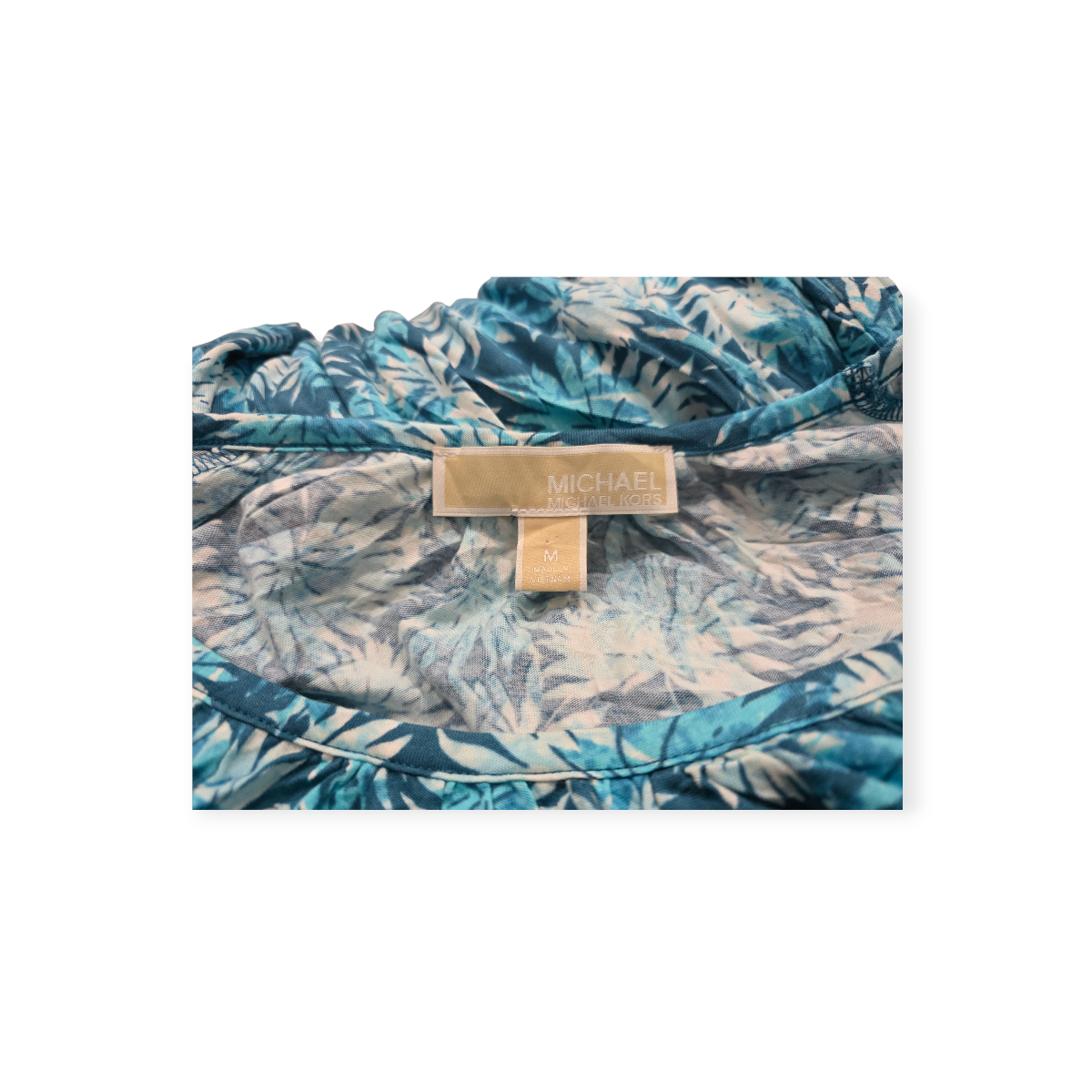Blusa Michael Kors Mediana M Azul Con Flores