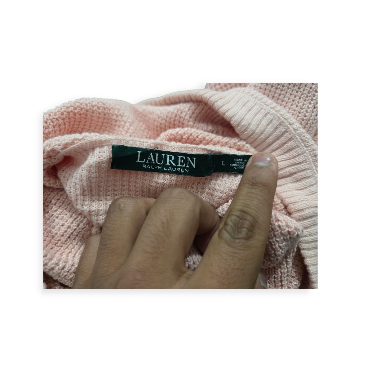 Sueter Ralph Lauren De Mujer Grande L Rosa Claro