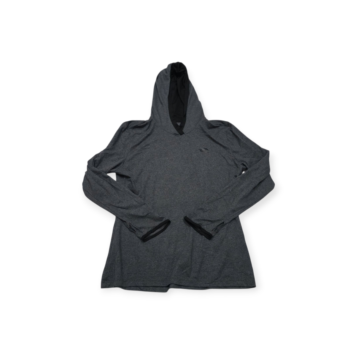 Playera Con Gorro The North Face Grande L Gris Jaspeado