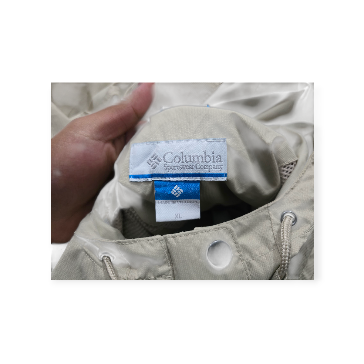 Impermeable Columbia De Mujer Xgrande Xl Color Cafe Claro