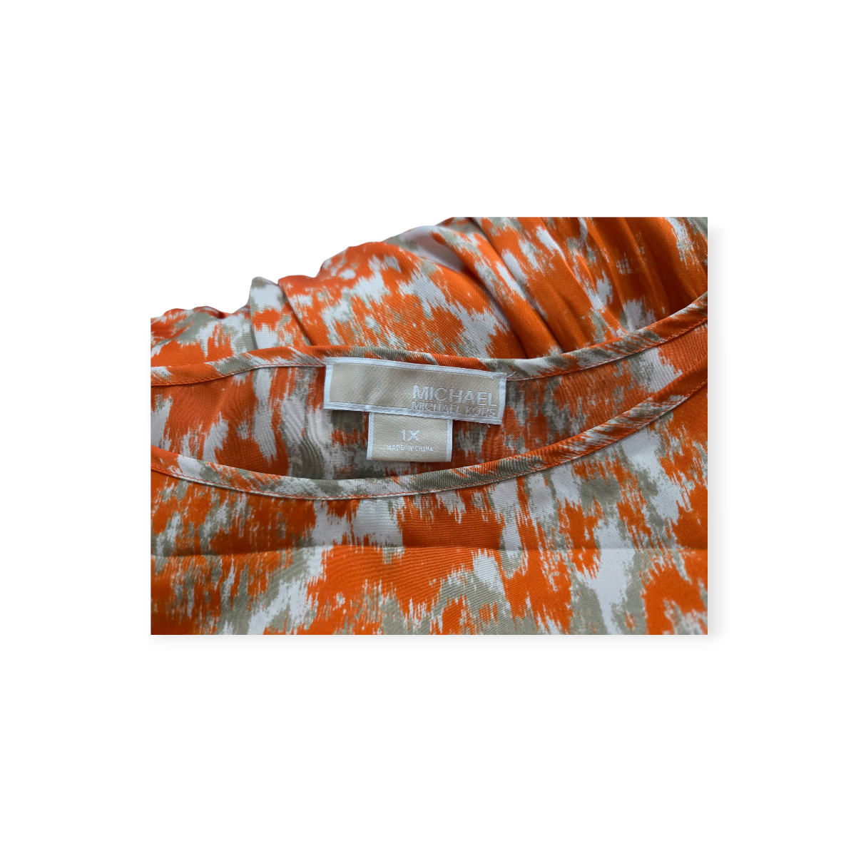Blusa Michael Kors Talla 1 X Naranja/ Dorado