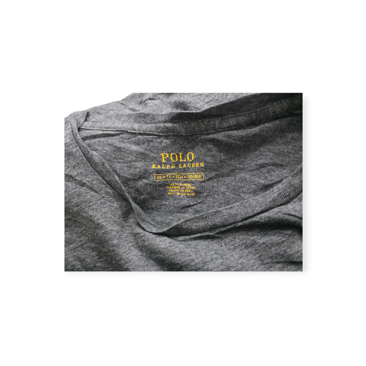Playera Polo Ralph Lauren Xs Gris Pony Blanco Manga Corta