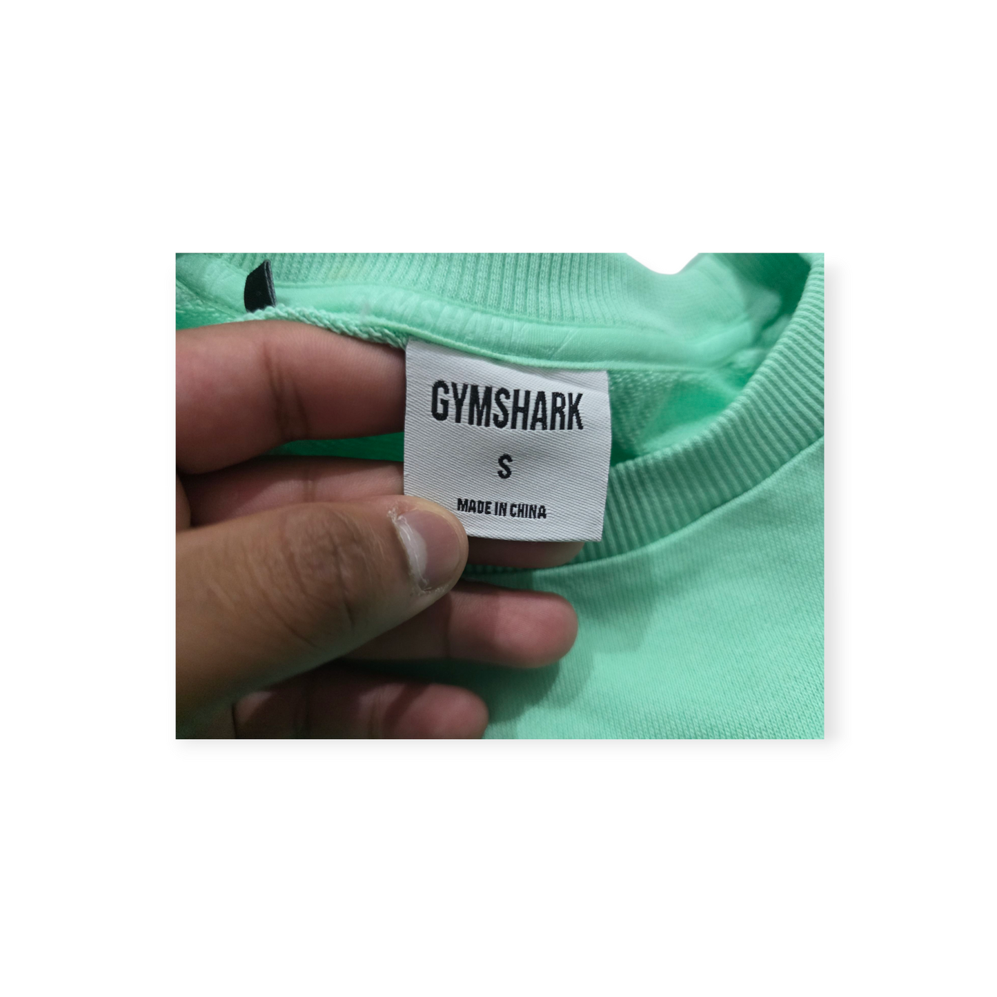 Sudadera Corta Gymshark Chico S Color Menta De Mujer