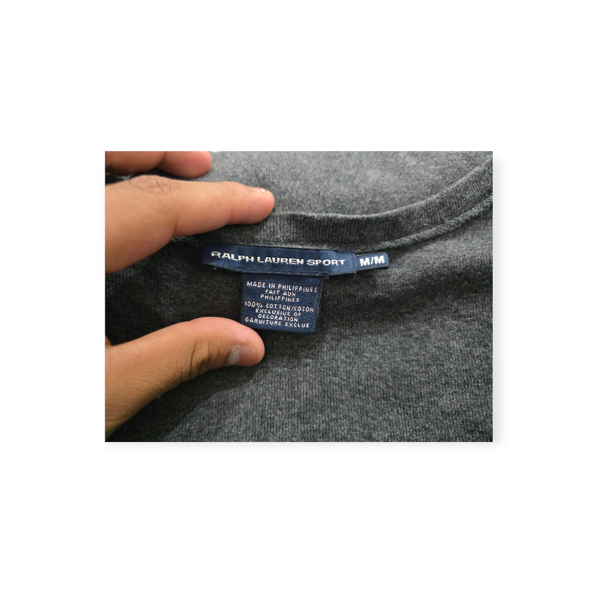 Playera Ralph Lauren Sport Gris Oscuro Poni Verde De Mujer