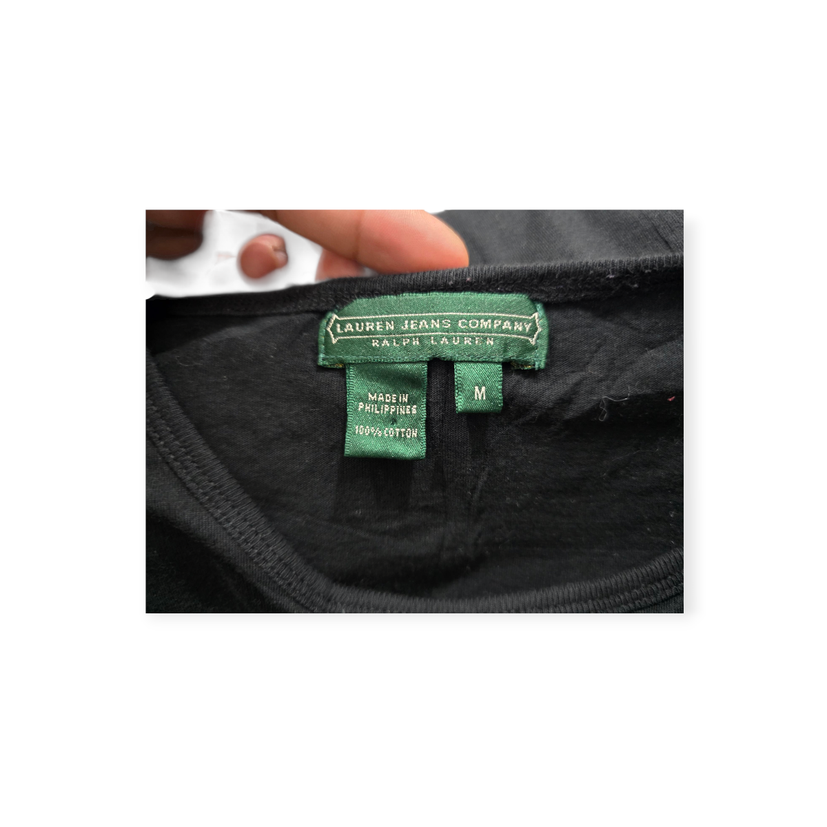 Playera Ralph Lauren Negra De Mujer Mediana M Manga Corta