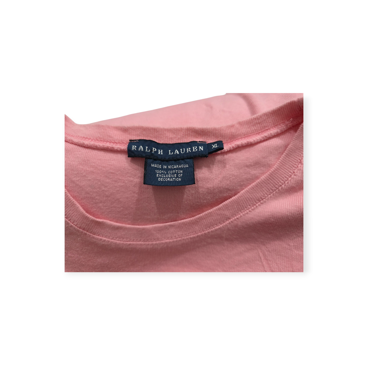 Playera Ralph Lauren Xgrande Xl Rosa Claro Pony Verde