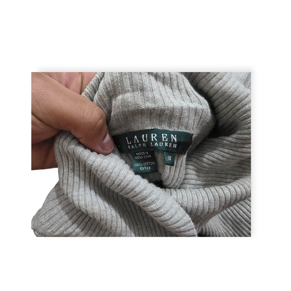 Sueter Ralph Lauren D Mujer Talla 1x Turtle Neck Gris Claro