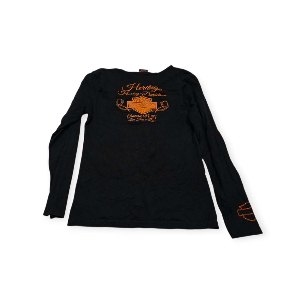Playera Harley Davidson De Mujer Color Negro Manga Larga