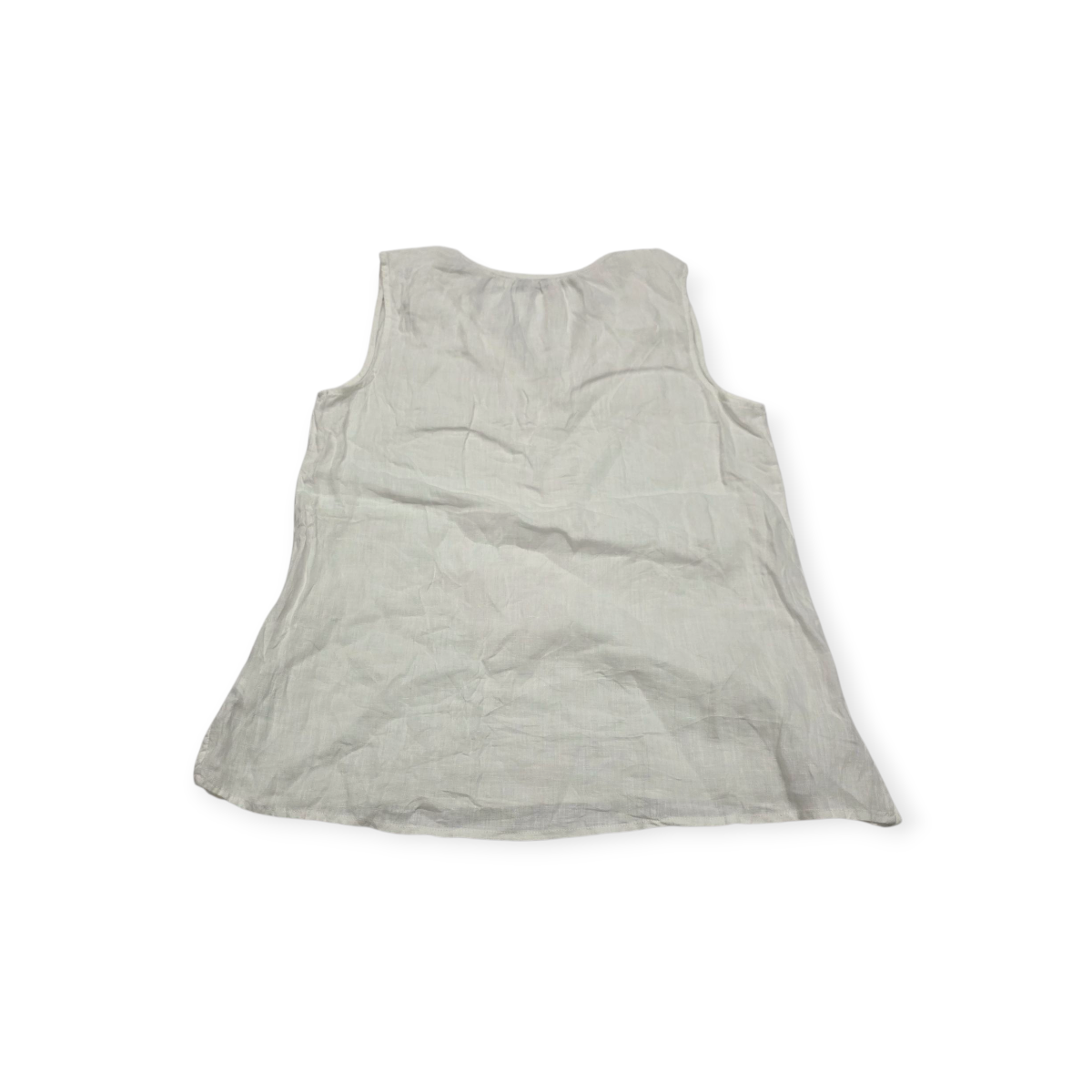 Blusa Vineyard Vines De Lino Mediana Color Blanca Sin Mangas