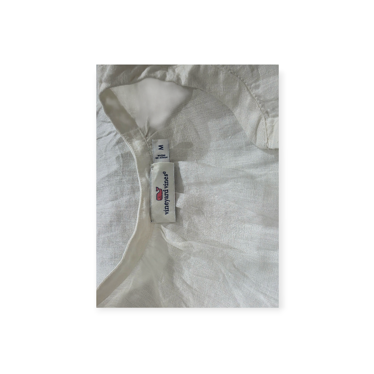 Blusa Vineyard Vines De Lino Mediana Color Blanca Sin Mangas
