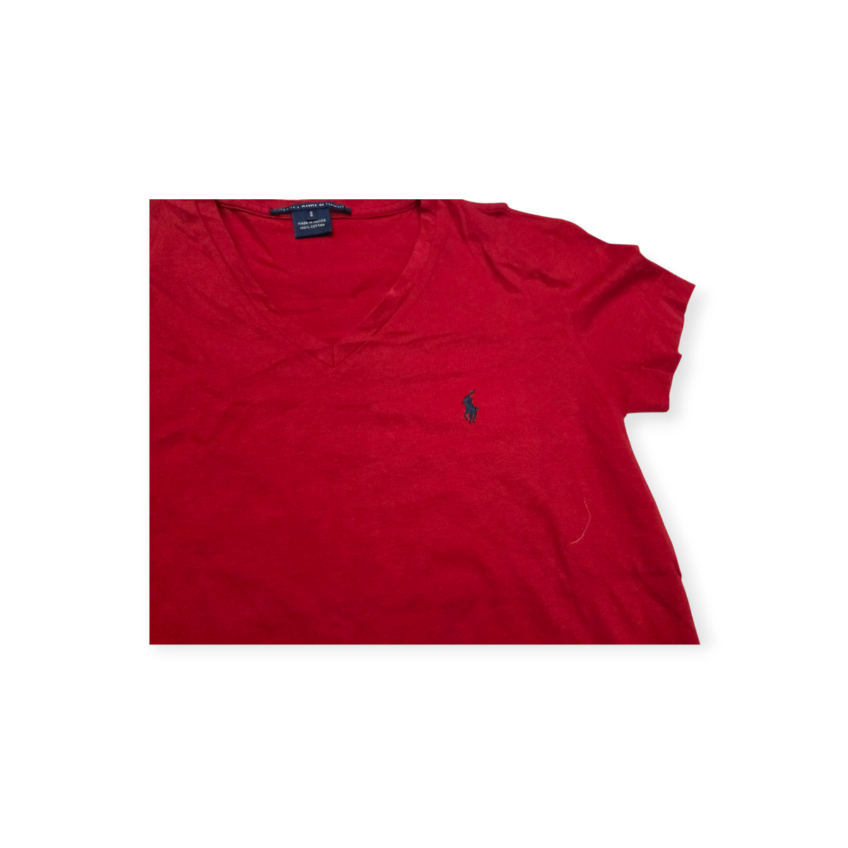 Playera Ralph Lauren Sport Chico S Color Rojo De Mujer