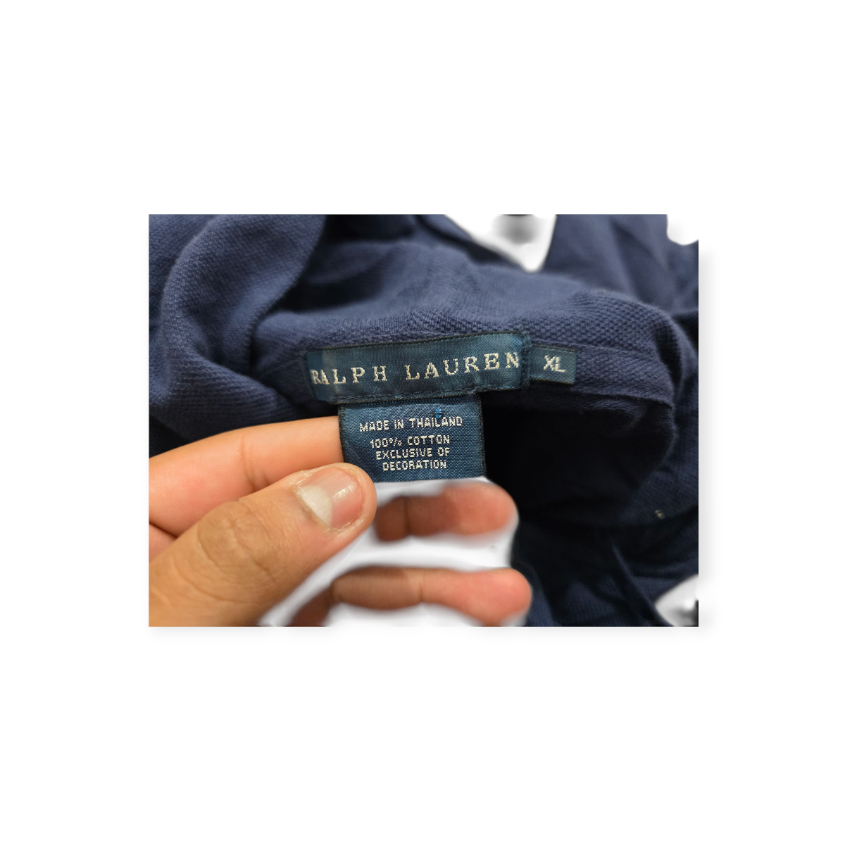 Sudadera Ralph Lauren Xgrande Xl Azul Marino Pony Blanco
