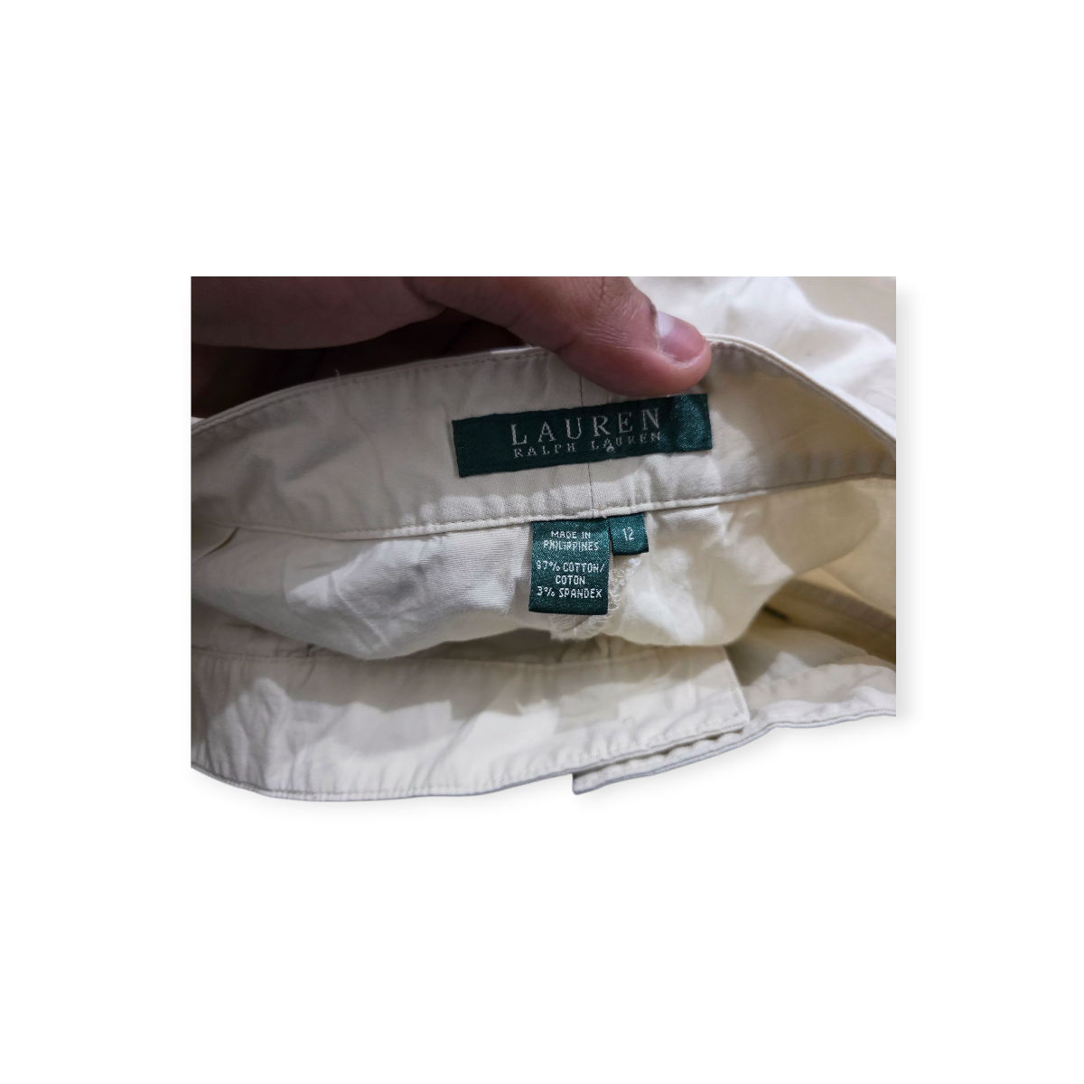 Pantalon De Vestir Ralph Lauren Talla 12 Color Crema