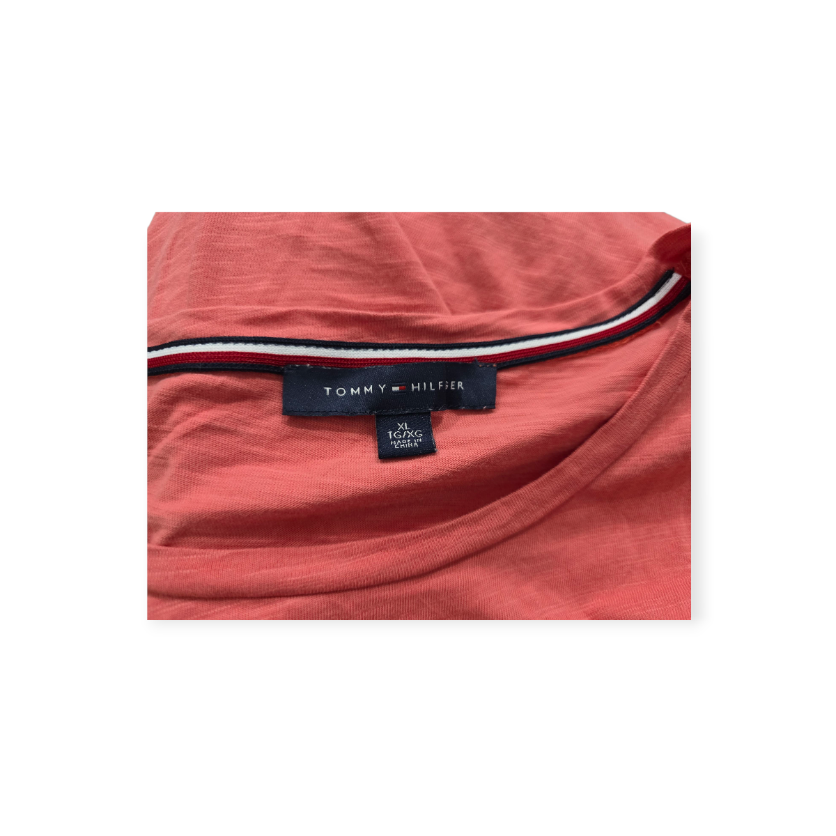 Blusa Tommy Hilfiger Xgrande Xl Coral Sin Mangas