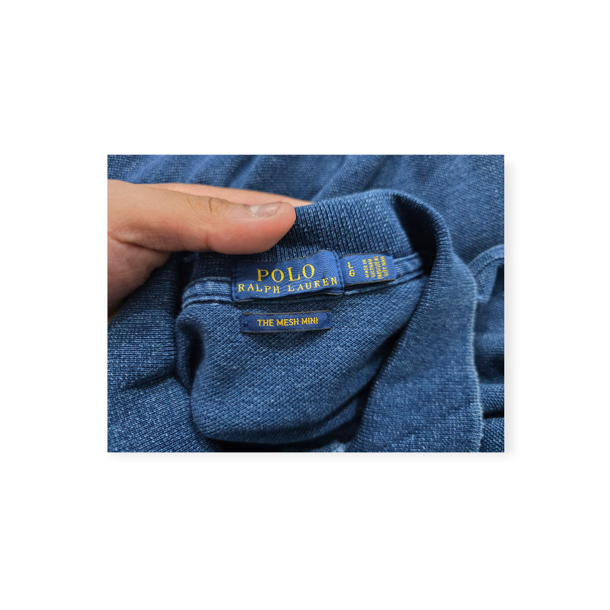 Vestido Polo Ralph Lauren Grande L The Mesh Mini Azul Acero