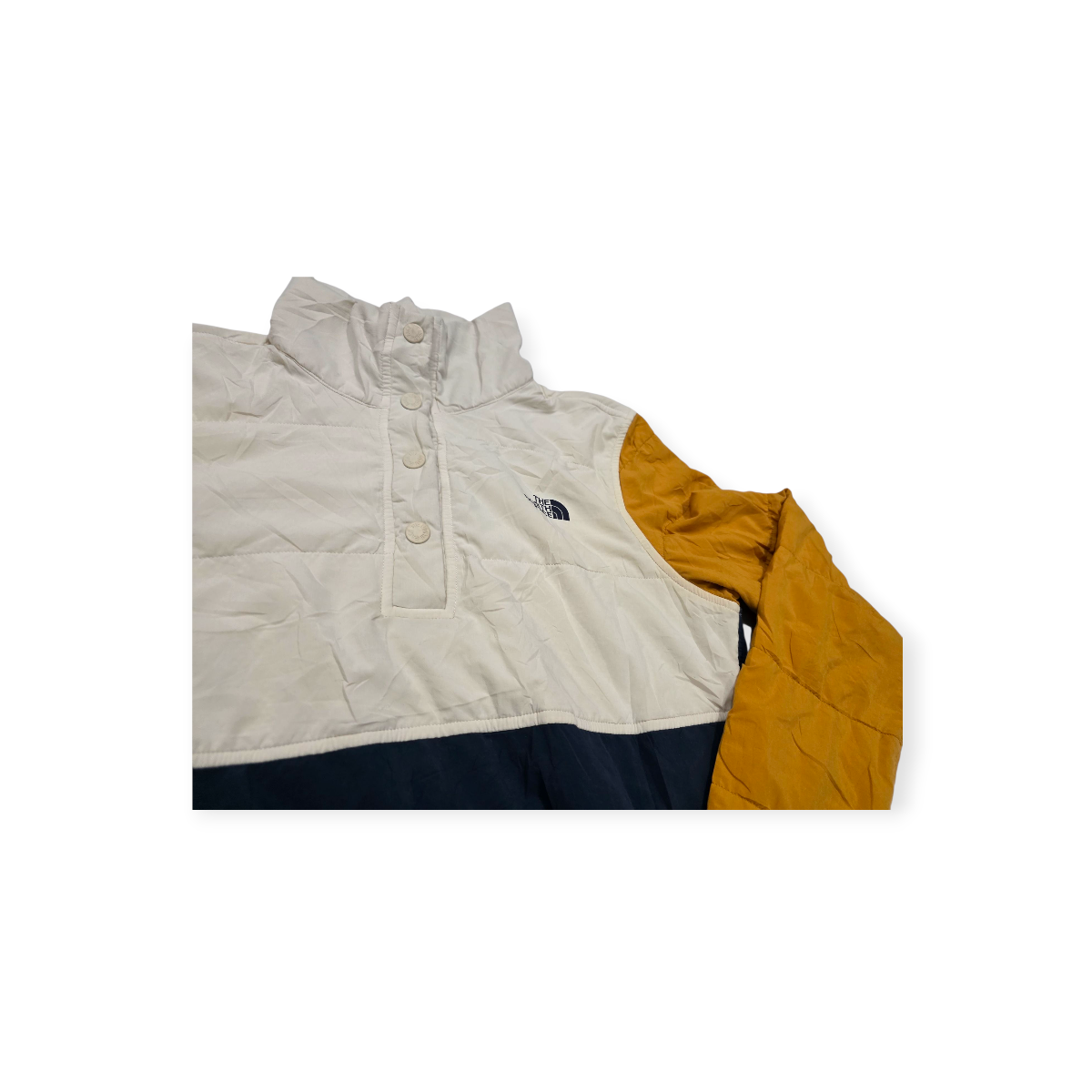 Chamarra Cerrada The North Face Azul Con Amarillo De Mujer