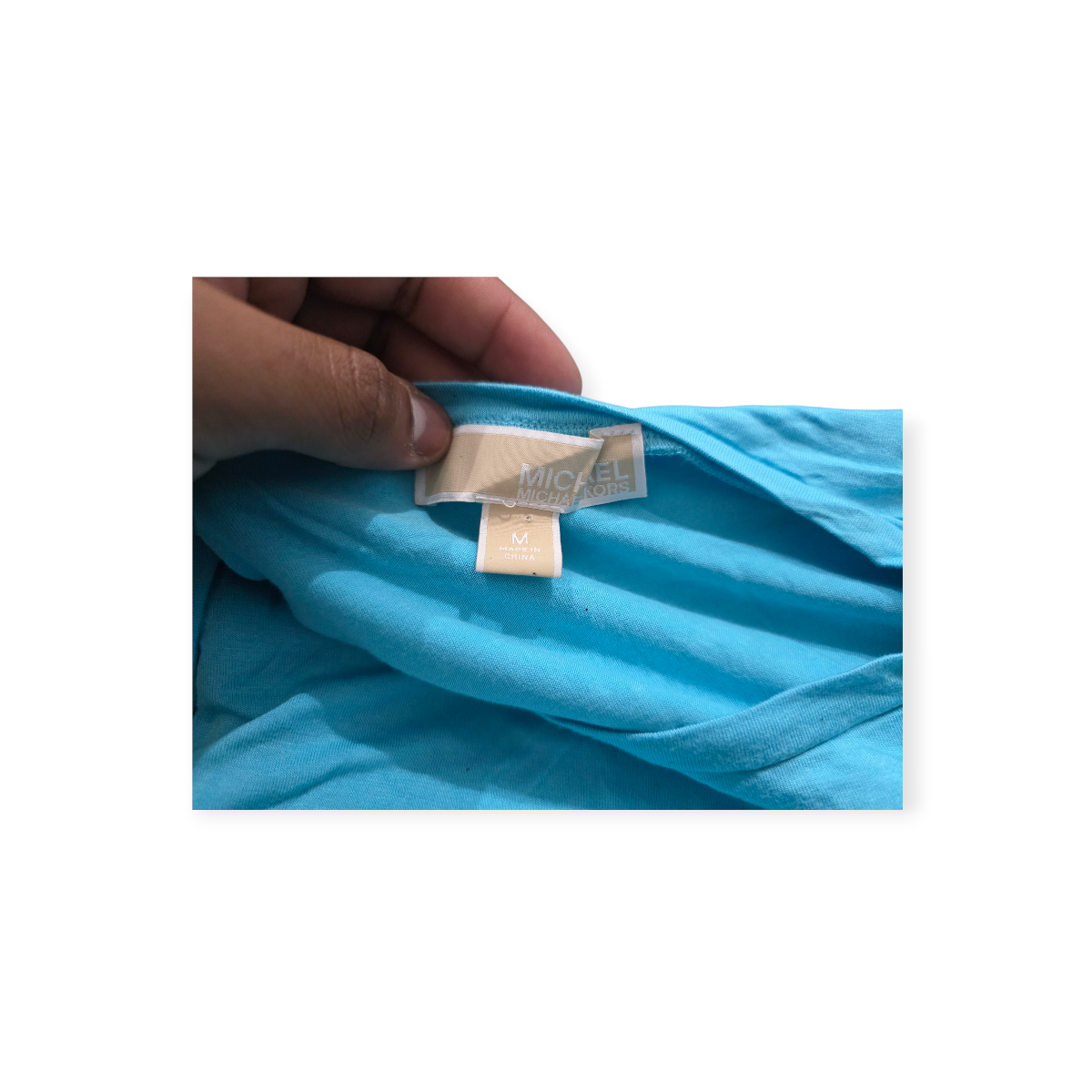 Blusa Michael Kors Mediana M Azul Celeste Sin Mangas