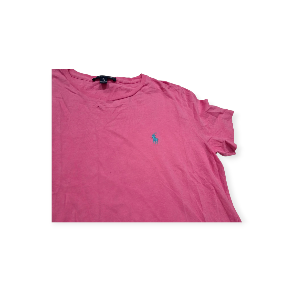 Playera Ralph Lauren Xgrande Xl Rosa Pony Azul Manga Corta