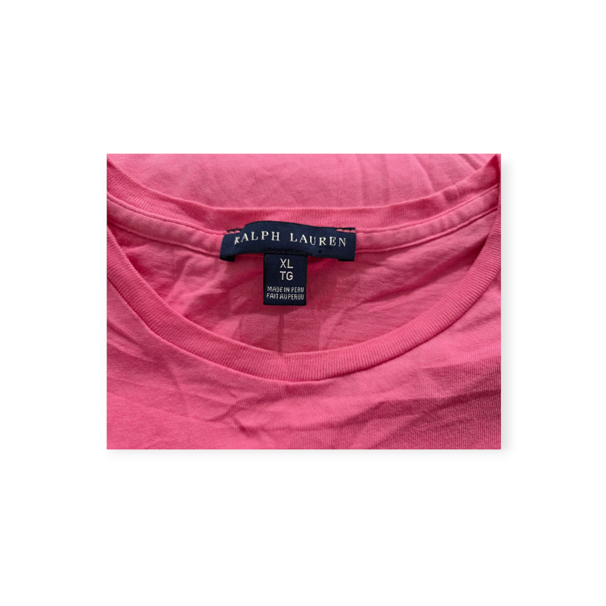 Playera Ralph Lauren Xgrande Xl Rosa Pony Azul Manga Corta