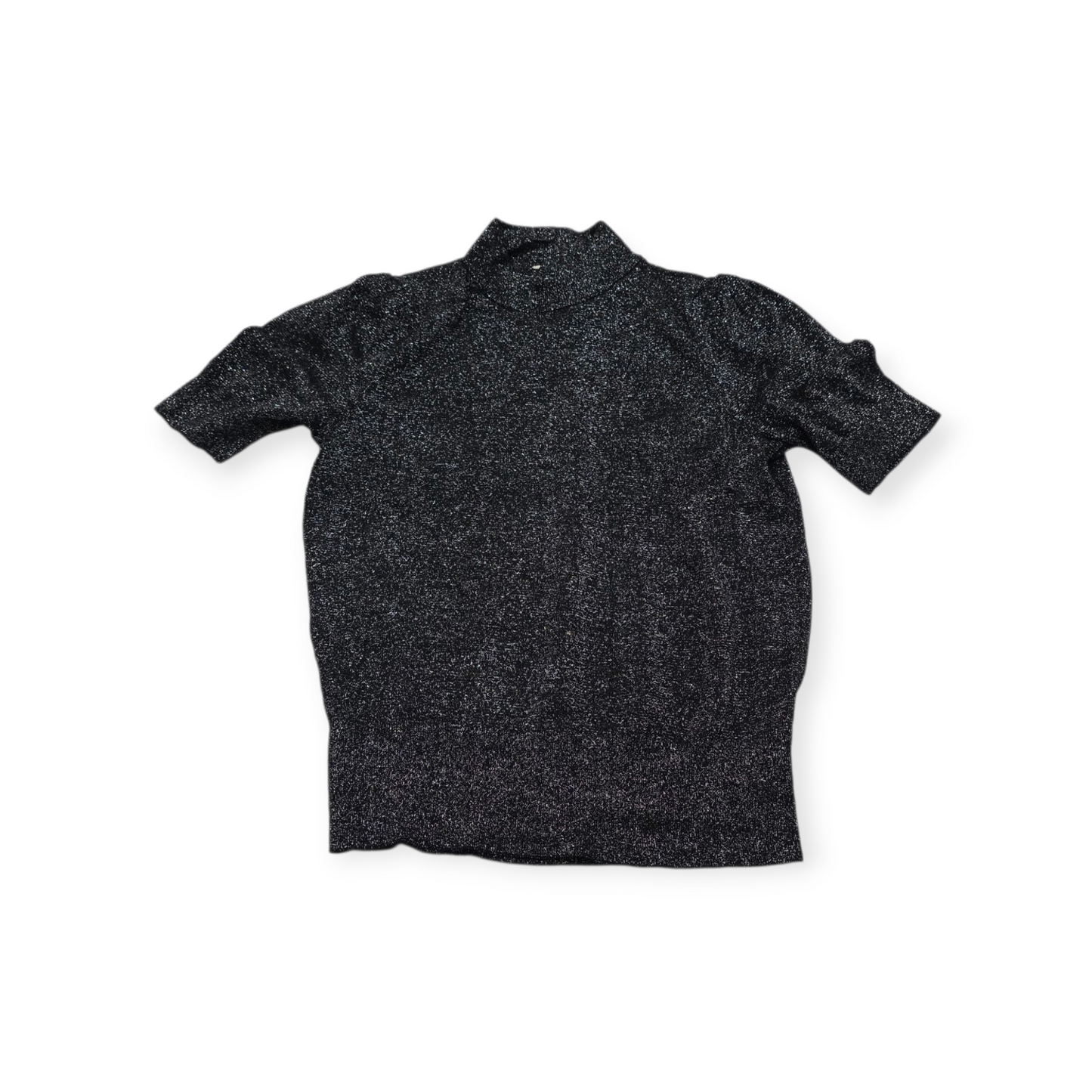 Blusa Michael Kors Plateada Brillosas Mediana M Manga Corta