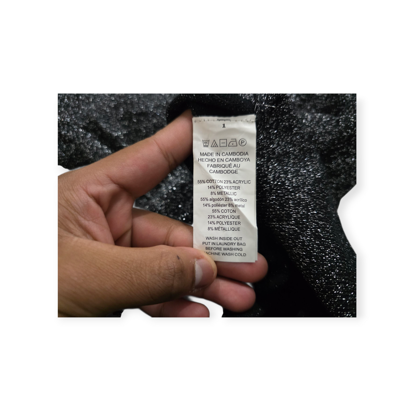 Blusa Michael Kors Plateada Brillosas Mediana M Manga Corta