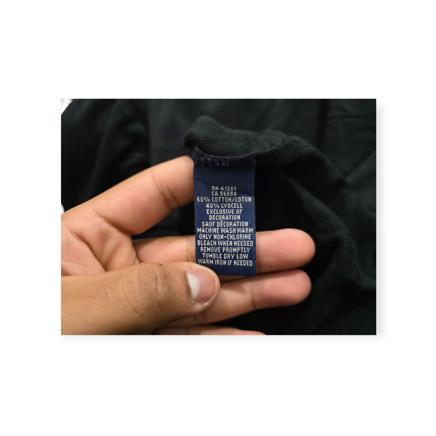 Playera Ralph Lauren Turtle Neck Mediana M Negra