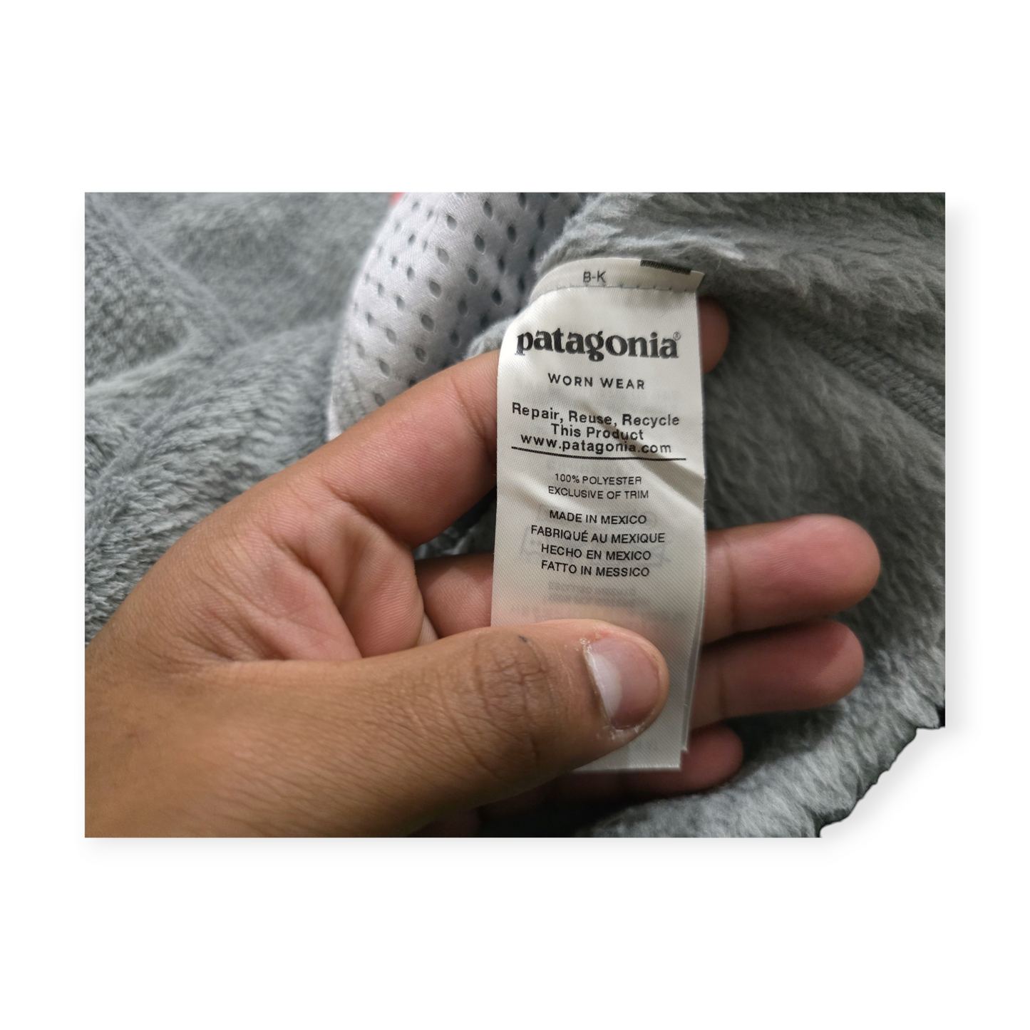 Chamarra Afelpada Patagonia Mediana M Gris Claro De Mujer
