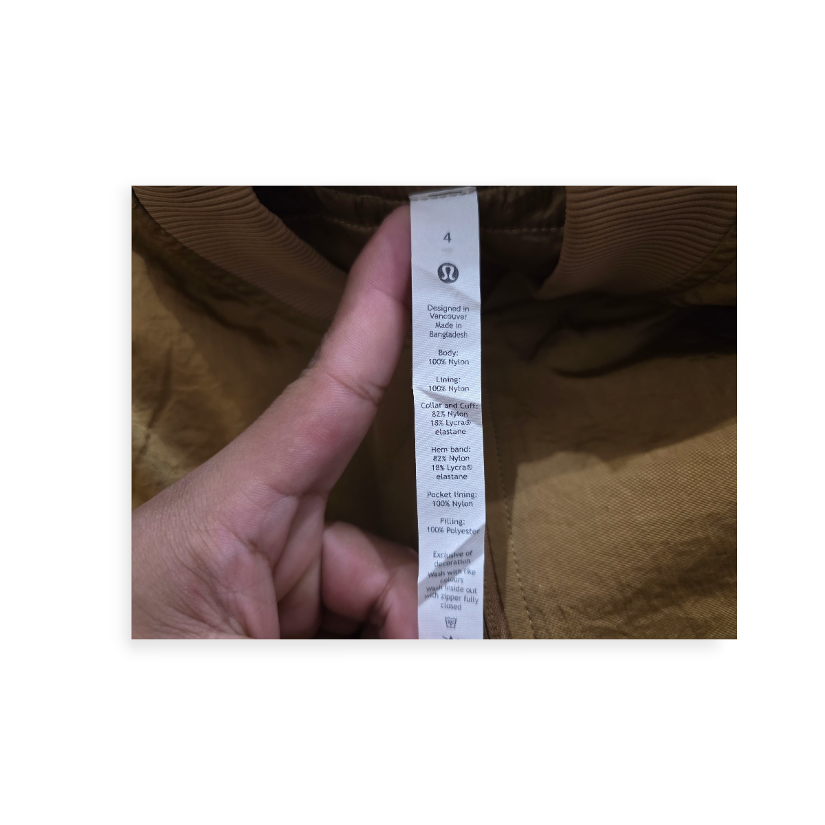 Non Stop Bomber Jacket Lululemon De Mujer Talla 4