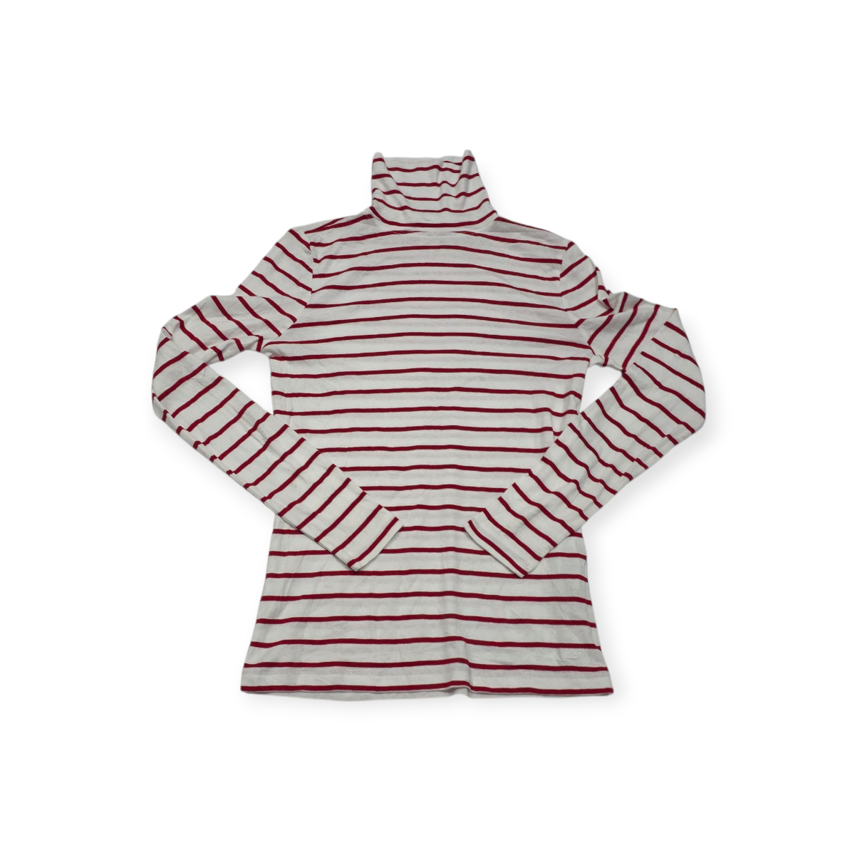 Playera Vineyard Vines Turtle Neck Blanco/rojo Xchico Xs
