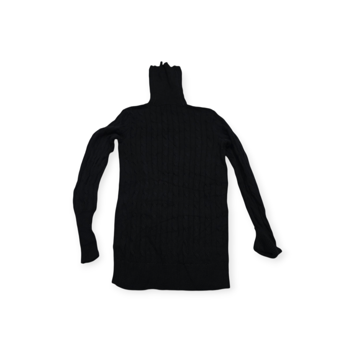 Sueter Ralph Lauren Sport Turtle Neck Negro Pony Blanco