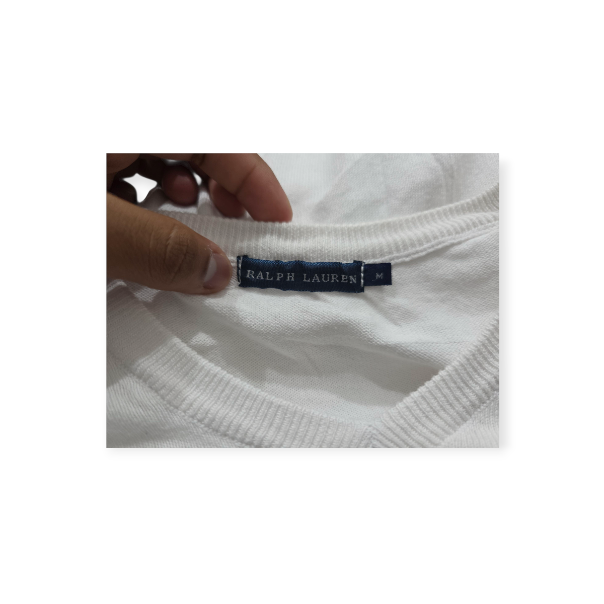 Sueter Ralph Lauren Mediana M Blanco Con Pony Azul