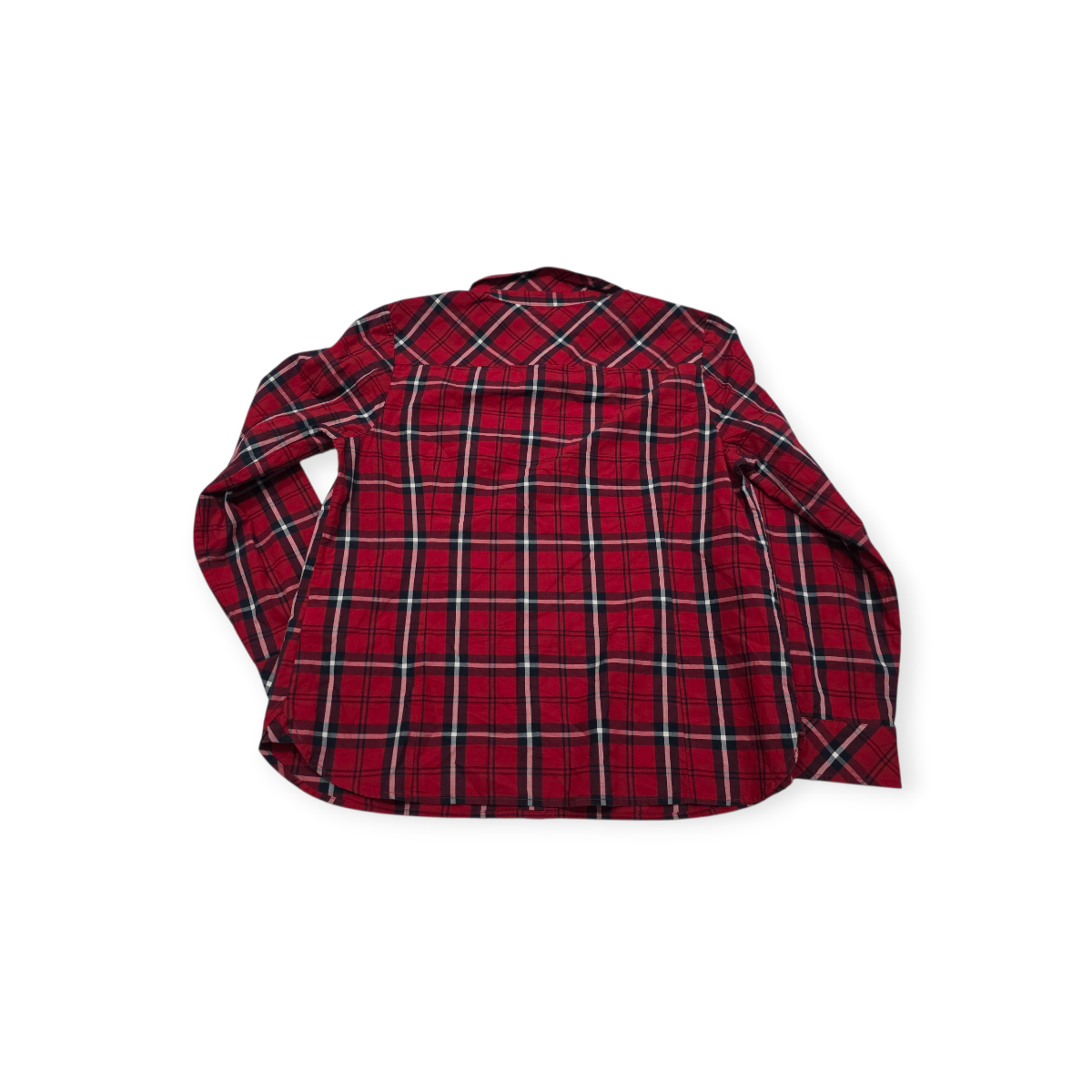 Camisa Tommy Hilfiger Xgrande Xl Roja Con Cuadros De Mujer