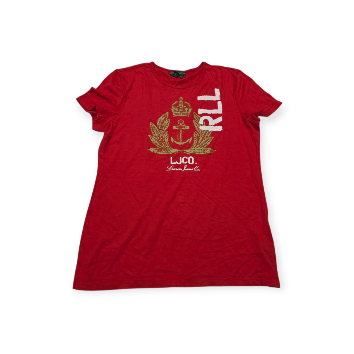 Playera Ralph Lauren Roja De Mujer Mediana M Manga Corta