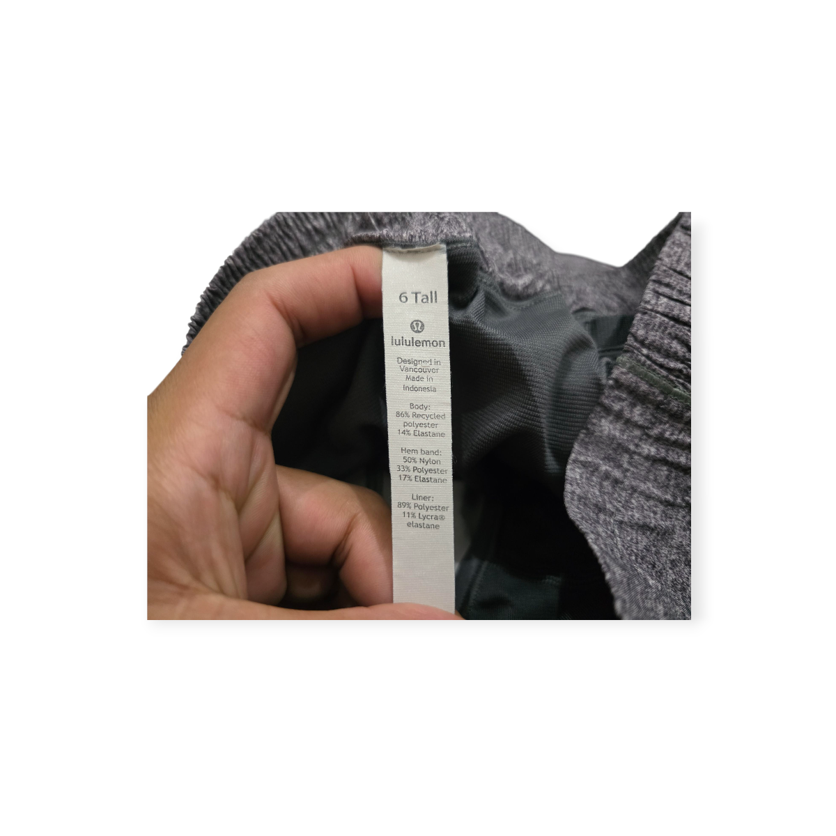 Short Lululemon Talla 6 Tall Morado Jaspeado