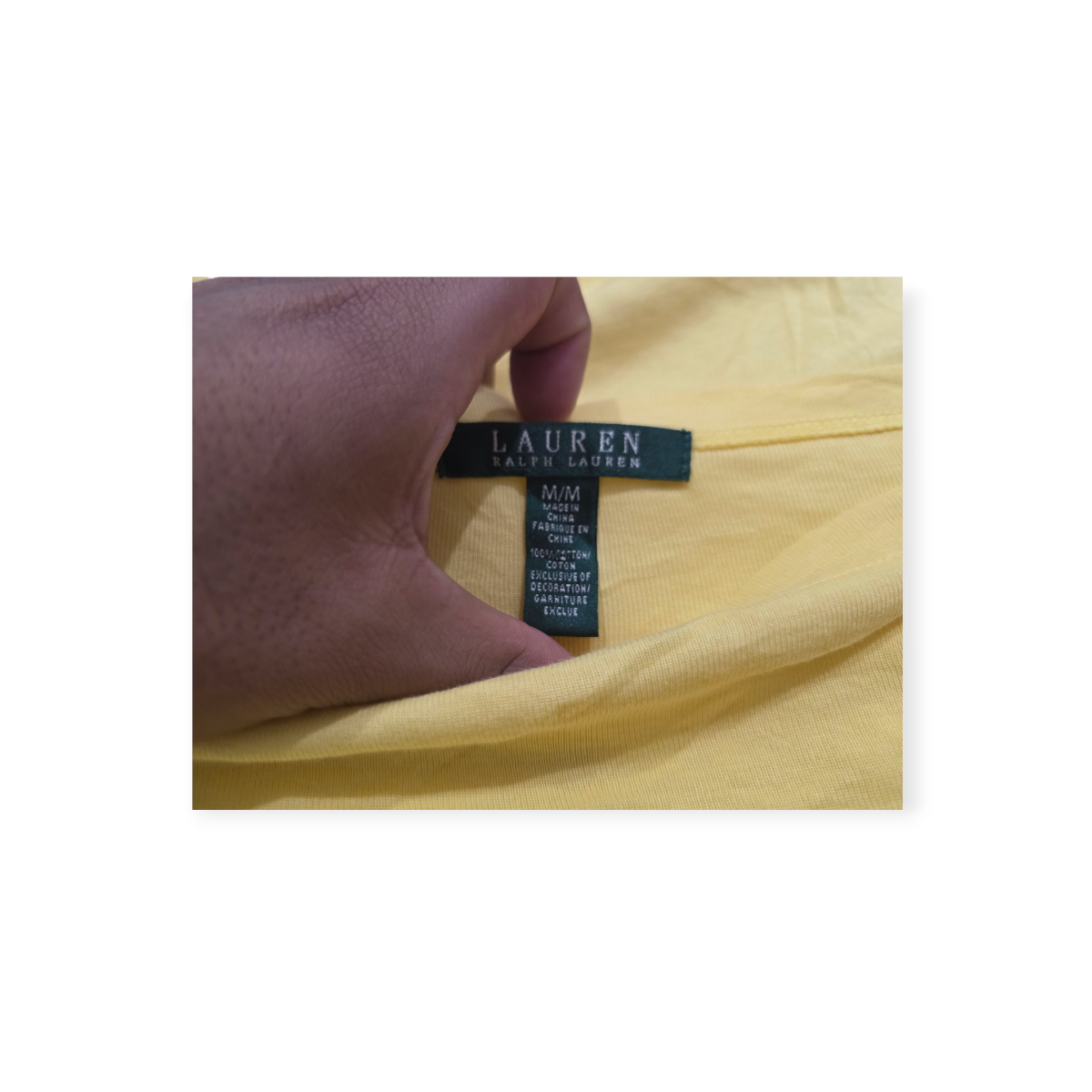 Blusa Ralph Lauren Mediana M Amarillo De Mujer Manga Corta